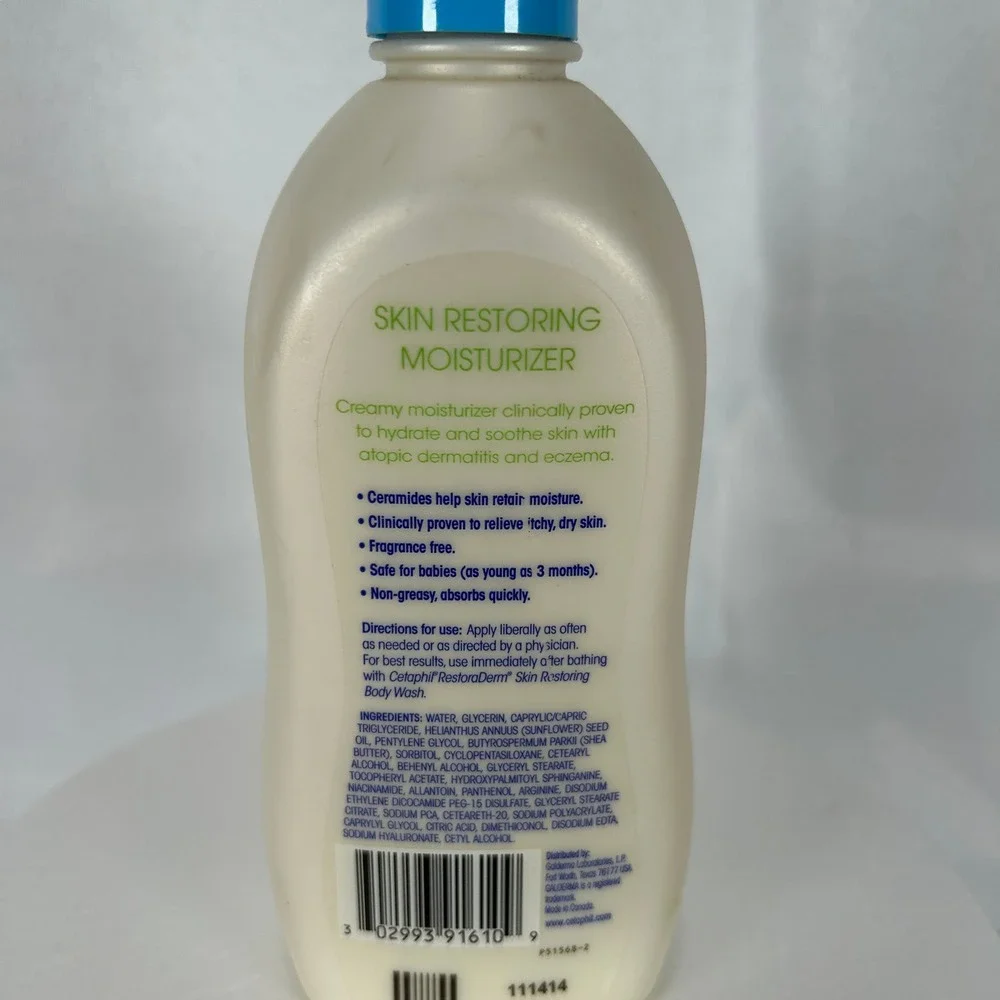 Cetaphil Restoraderm Skin Restoring Moisturizer Eczema 10oz Fragrance Free Pump